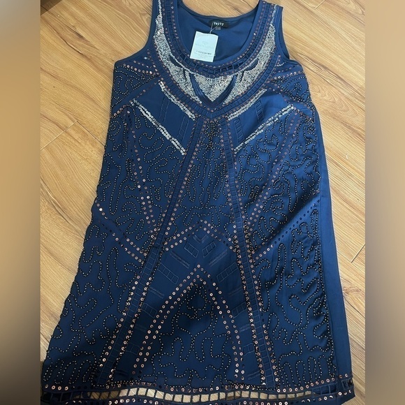 verty Dresses & Skirts - NEW w/tags Blue Sequined dress size Small